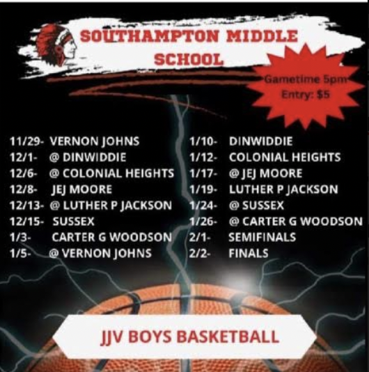 JJV Boys Basketball Schedule